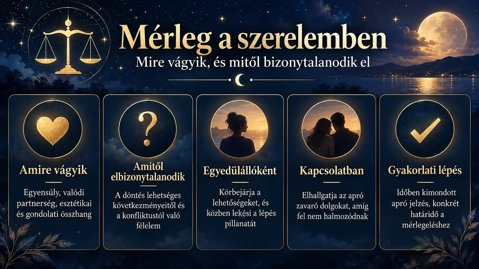 Mérleg szerelmi horoszkóp: vágyak és bizonytalanságok