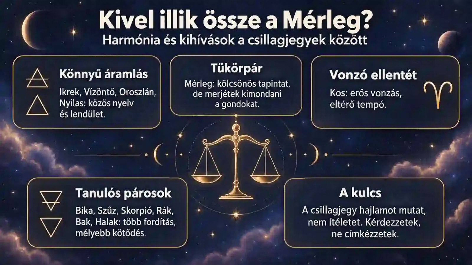 Mérleg melyik csillagjeggyel illik össze